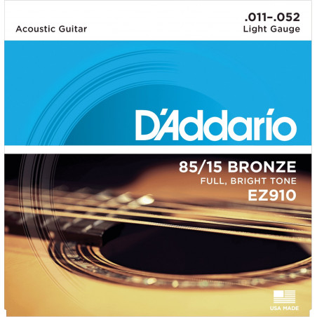 Cordes pour guitares acoustiques D'Addario EZ910