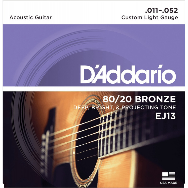Cordes pour guitares acoustiques D'Addario EJ13