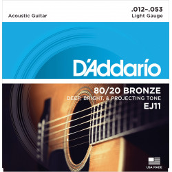 Cordes pour guitares acoustiques D'Addario EJ11